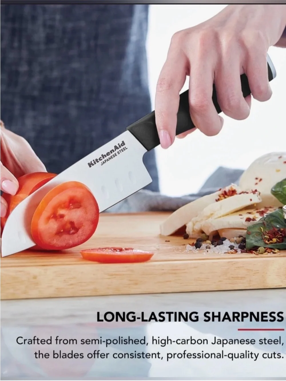 KitchenAid 4 Piece Chef Knife Set with Blade Covers~NEW!